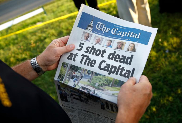هجوم مسلح على صحيفة Capital Gazette هو الأعنف على الصحافة منذ 11 سبتمبر